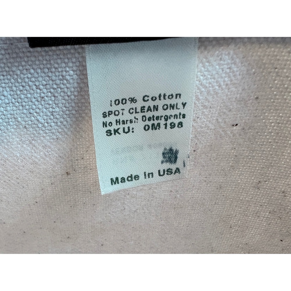 LL Bean Boat and Tote Medium Canvas Bag Red Cream Made in USA OM198 - Picture 4 of 12